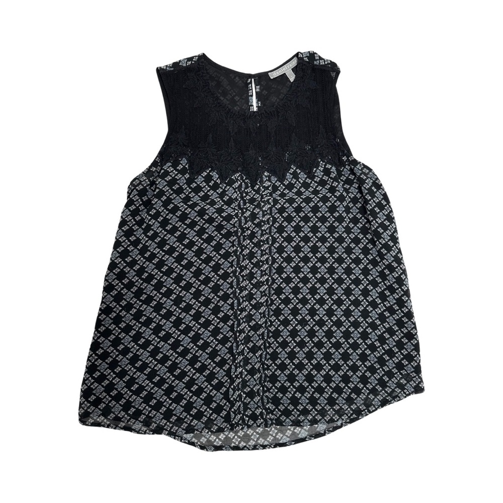 Daniel Rainn flowy lined sleeveless blouse Small 18” p2p
